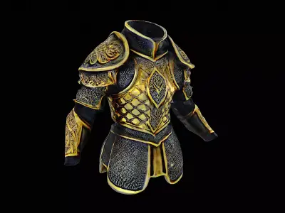 gold armor 3D model