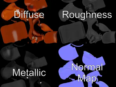 Realistic Saddle Model Pack Low-poly 3D model