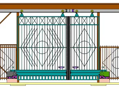 Industrial gate 3D model