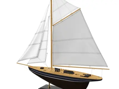 Birchwood Model Sail Boat Low-poly 3D model