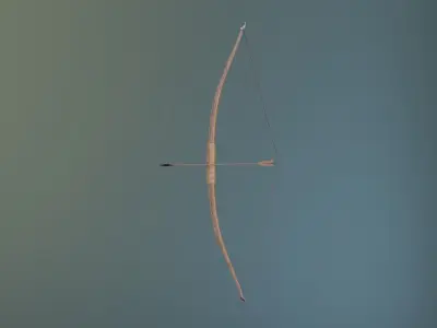 Low-poly Long Bow Low-poly 3D model
