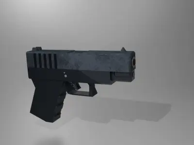 3D Low Poly Pistol Glock Model Low-poly 3D model
