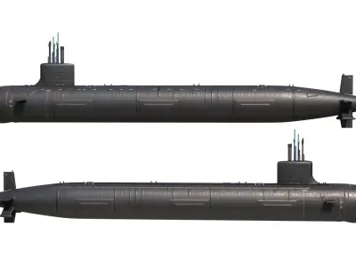 US Navy Virginia-class submarine SSN-774 3D model
