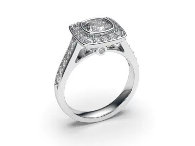 solitaire with ring sizes  9 part S71 3D print model