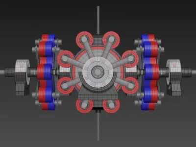 6D Suspended Inverted Magnetic Coupling - Concept 3D model