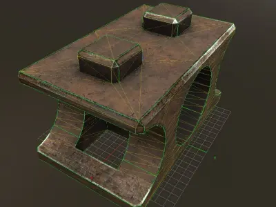 Rusted Metal Widget Low-poly 3D model