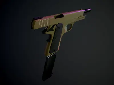 Colt 1911M Gun Low-poly 3D model