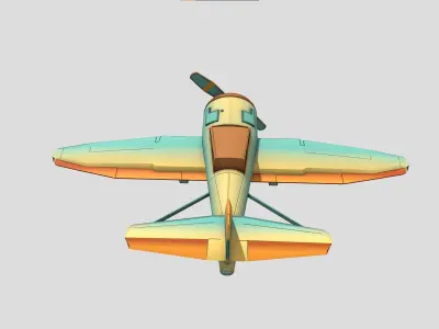Simple Plane  Low-poly 3D model