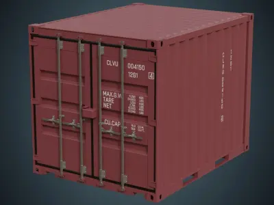 Cargo Container 5A Low-poly 3D model