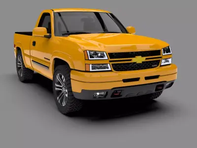 Chevrolet Silverado 2006 Single Cab 3D model