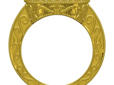 Antique Cocktail Ring 3D print model