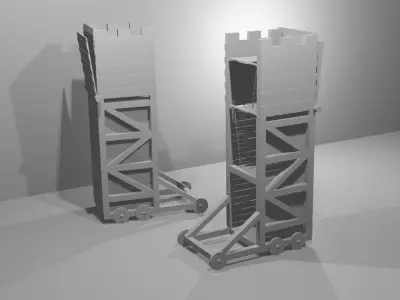 Medieval Siege Tower  Free 3D model