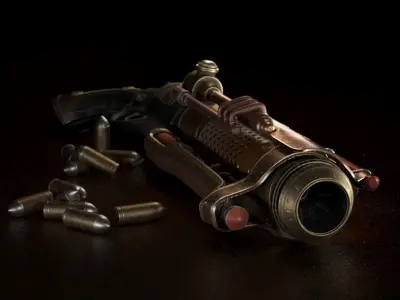 Van Helsing Revolver 3D model