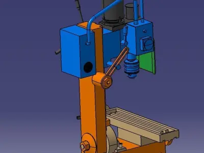 Small bench drill model 3D model