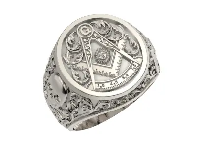 N233 Masonic ring 3D print model