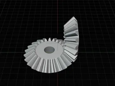 Animated Gears 2 3D model