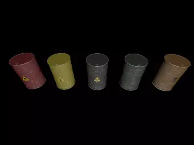 Danger oil barrels 3D Model Pack purchase