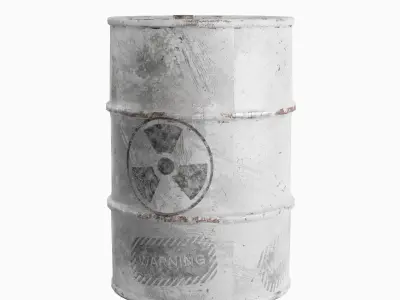 Nuclear Barrel 04 Low-poly 3D model