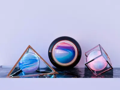 Planet Art Installation Sculpture 3D model