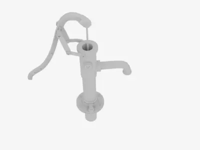  Hand Water Pump  Low-poly 3D model