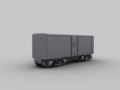 freight wagon Lowpoly Low-poly 3D model