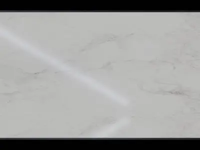 Black Metal White Marble Simple Table Low-poly 3D model