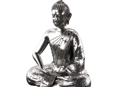 Sublime Buddha Figurine Low-poly 3D model