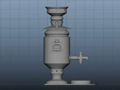 3D ModelSamovar pipe with handle 3D model