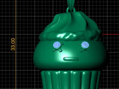 STYLISH CUP CAK PANDANT 3D PRINTABLE MODAL 3D print model