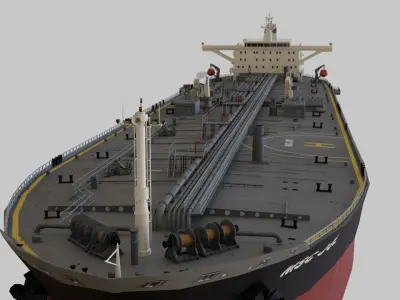 Oil Tanker Low-poly 3D model