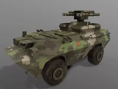 AFT-9 plus missile Low-poly 3D model