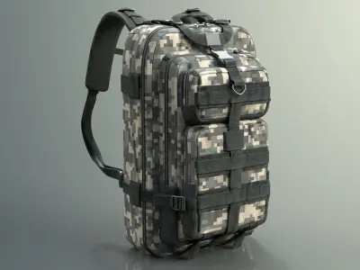 Military and Tactical Backpack Free 3D model