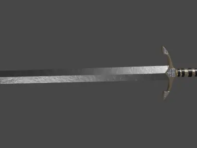 Gladius sword with Excalibur handle Low-poly 3D model