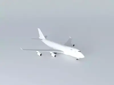 Template Boeing 747 400F Free 3D model