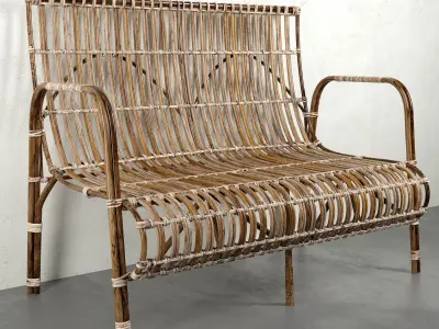 Hubsch interior rattan set  3D model