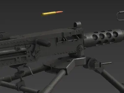 M2 Browning Low-poly 3D model buy