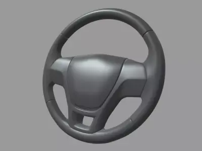 Steering Wheel Car Low-poly 3D model