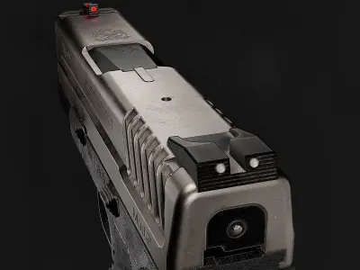 Springfield XD Mod2 Game Ready Low Poly Model Low-poly 3D model