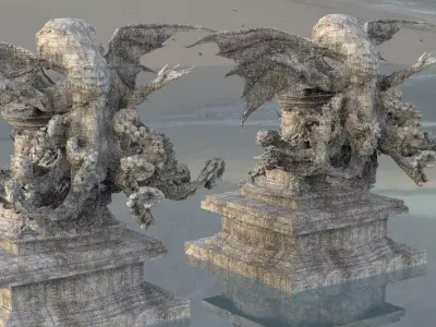 Cthulhu Statue with Stand Model 3D model