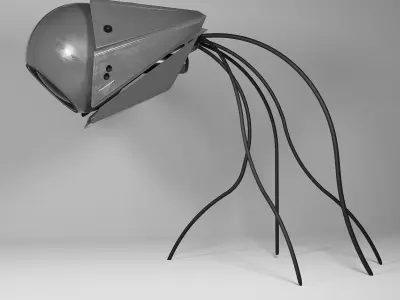 Cyberpunk Scifi Drone Robot 3d model 3D model