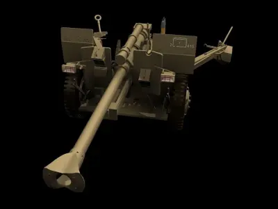 105mm artillery gun 3D model