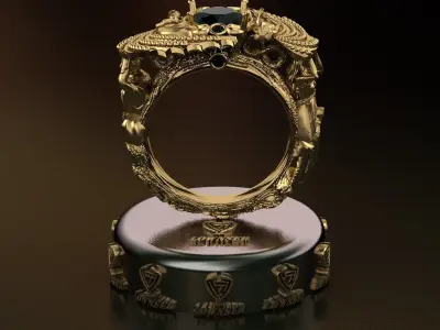 family ring 3D print model