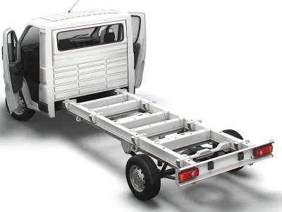 Peugeot Boxer Chassis Truck SCab 4300WB HQInterior 2023 3D model