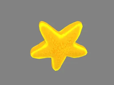 Cartoon starfish Low-poly 3D model purchase