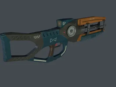Plasma Rifle  Low-Poly Low-poly 3D model
