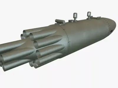 Rocket Launcher UB-16-57KV Low-poly 3D model