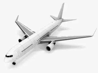 Boeing 767-300ER Low-poly 3D model