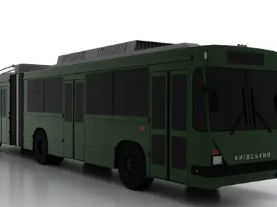 Trolleybus Kiyv-12-03 Low Low-poly 3D model