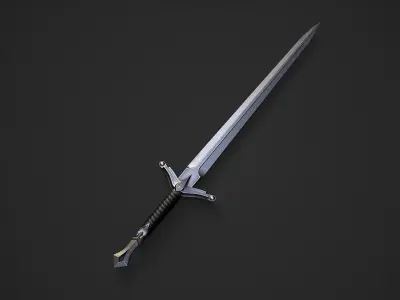 Sword 4 Low-poly 3D model