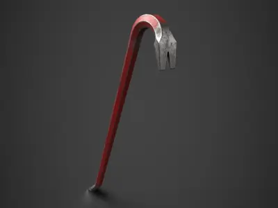Crowbar or Wrecking bar Low-poly 4k Low-poly 3D model